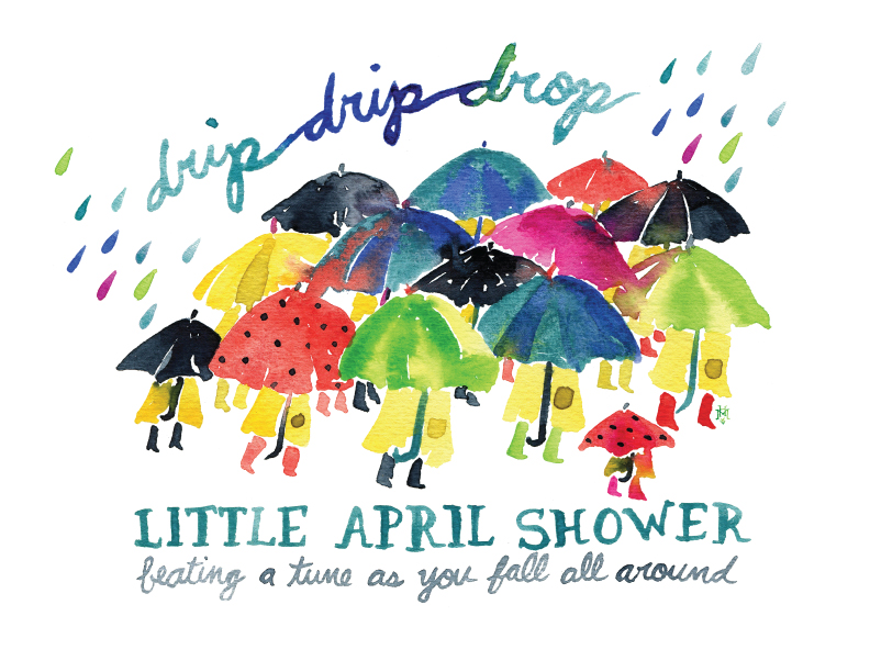 Bring on the April Showers [printable calendar] Small Pond Graphics